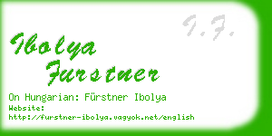 ibolya furstner business card