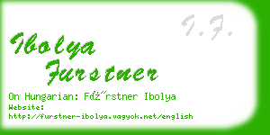 ibolya furstner business card